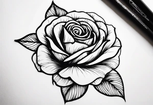 long stem rose tattoo idea