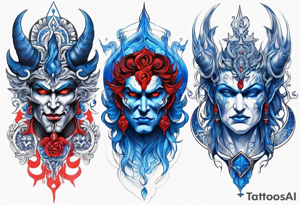 hades symbols blue and red
shadowns tattoo idea