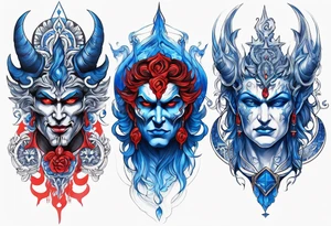 hades symbols blue and red
shadowns tattoo idea