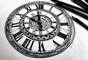 Clock tattoo idea
