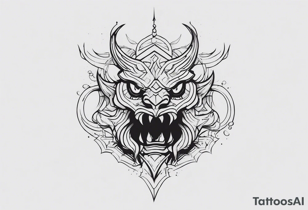 Dark monster tattoo idea