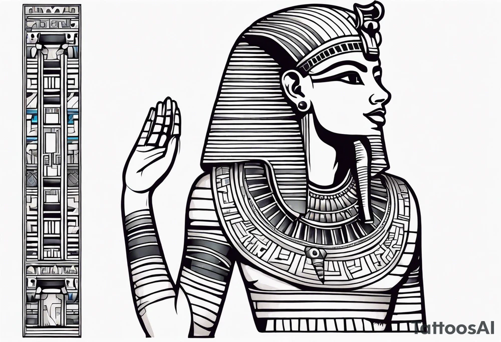 Make a Old Egyptian tattoo for full hand. tattoo idea