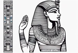 Make a Old Egyptian tattoo for full hand. tattoo idea