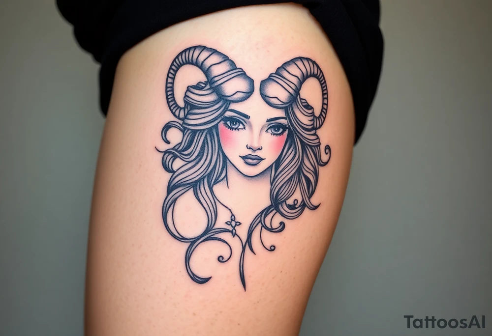 Aries goddess tattoo idea