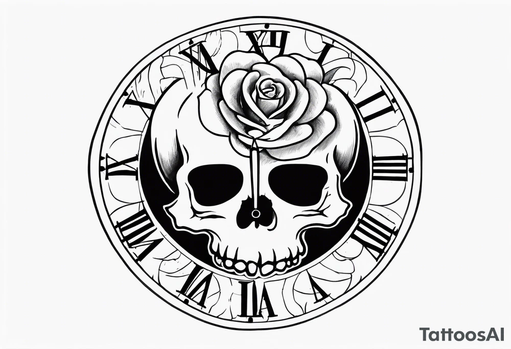 Grateful dead 
clock tattoo idea