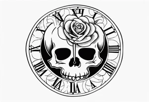 Grateful dead 
clock tattoo idea