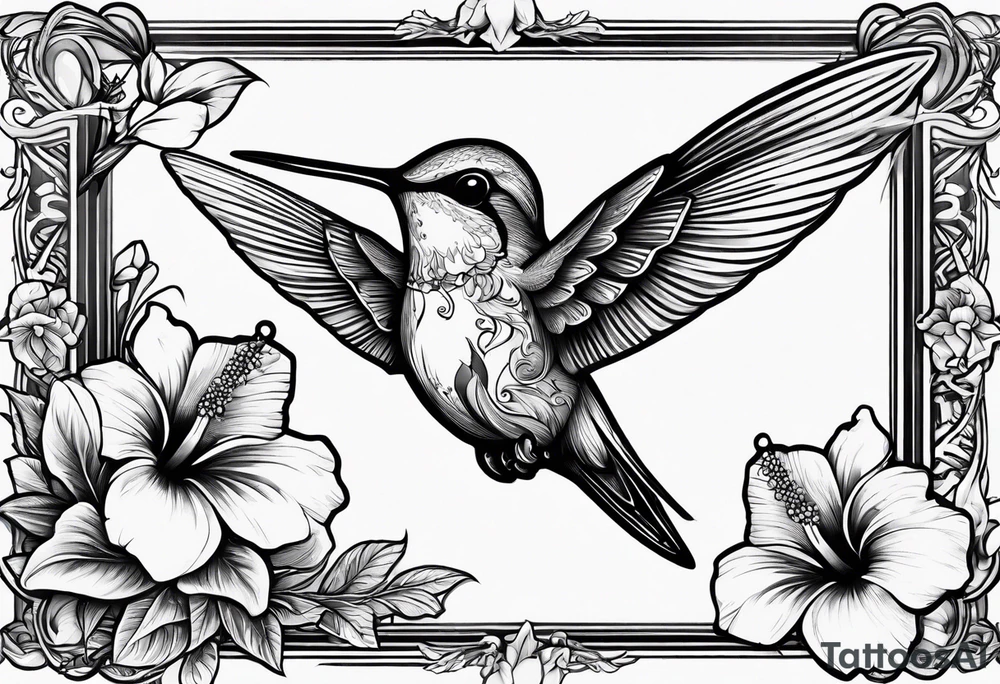 hummingbird, skull, hibiscus flower, storm clouds, lightning tattoo idea hummingbird, skull, hibiscus flower, storm clouds, lightning tattoo idea
