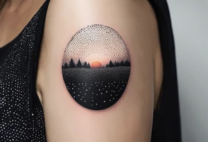 Áries, mar, por do sol, oxum tattoo idea