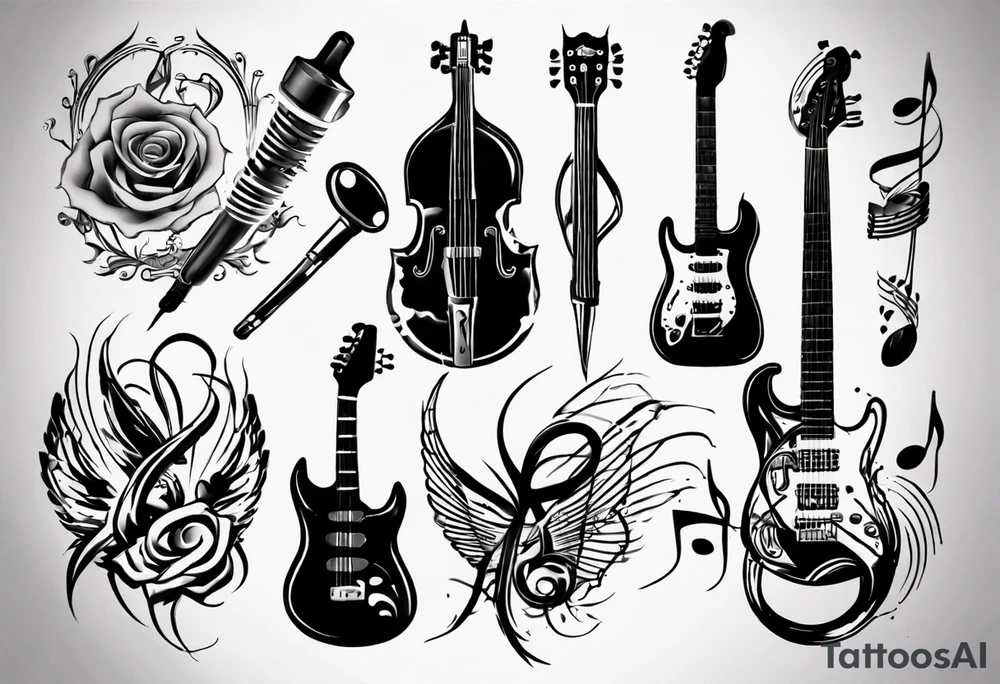 music 5line tattoo idea