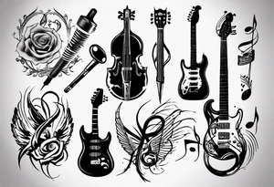 music 5line tattoo idea