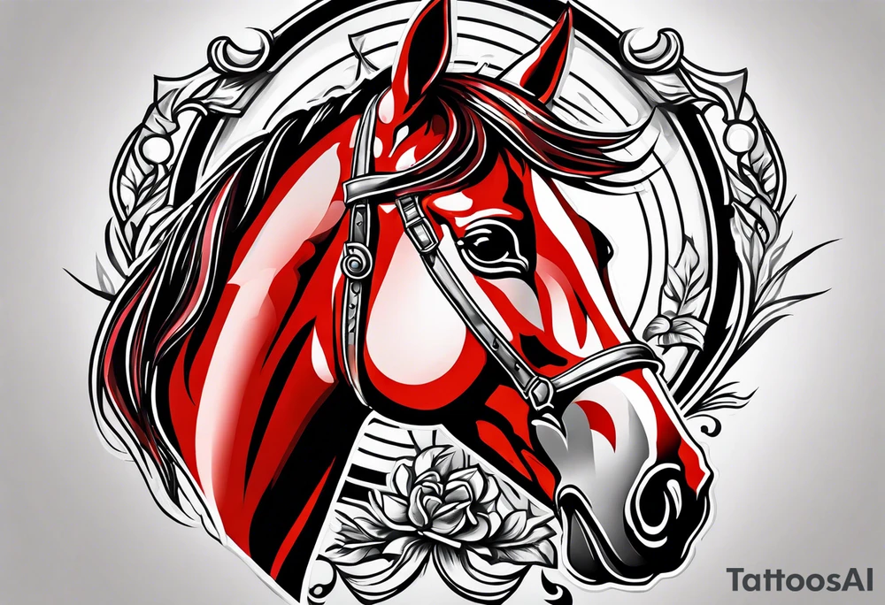 Red horse tattoo idea