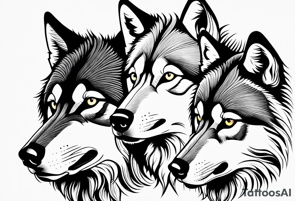 Wolves tattoo idea