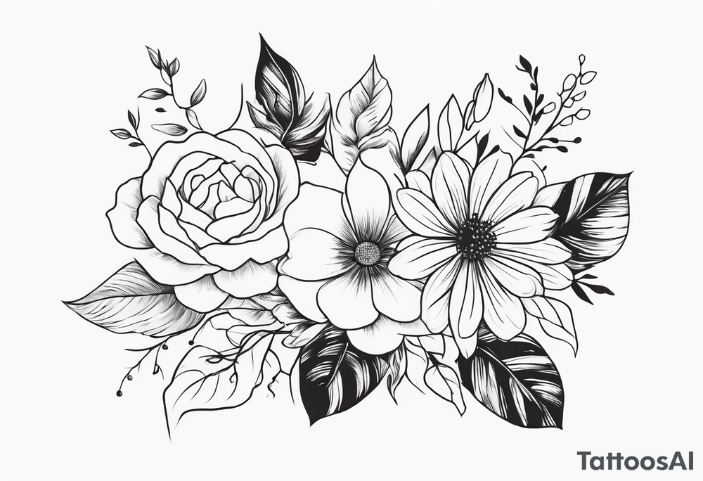 Floral sleeve tattoo idea