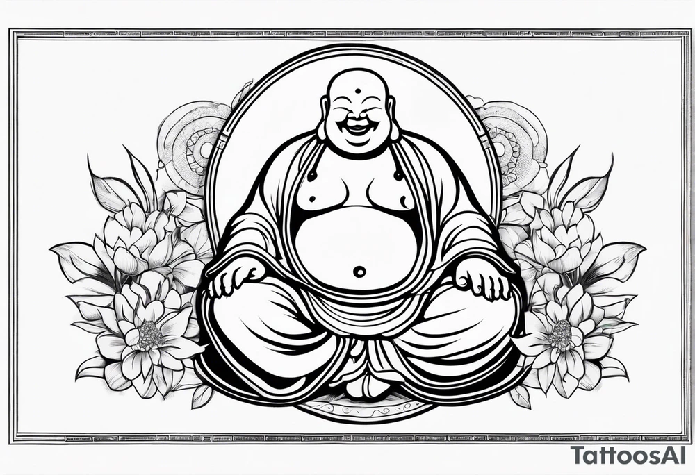 laughing Buddha tattoo idea