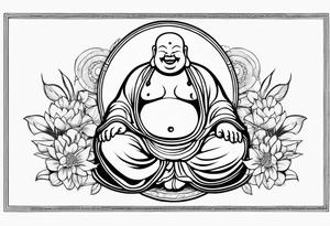 laughing Buddha tattoo idea