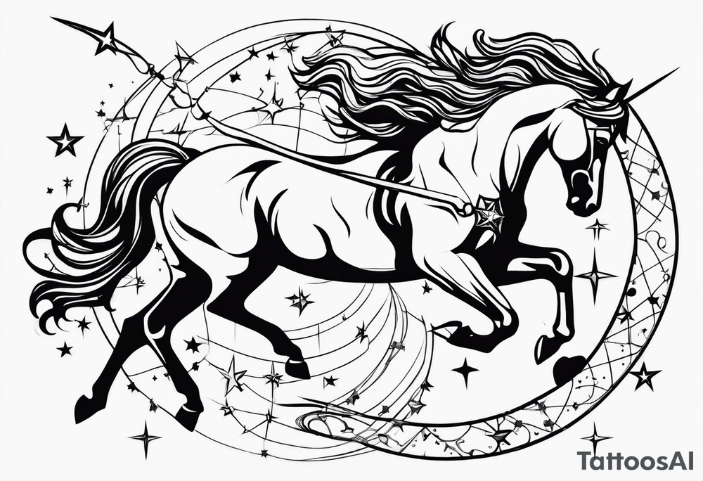 Sagittarius stars constellation tattoo idea