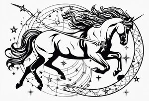Sagittarius stars constellation tattoo idea
