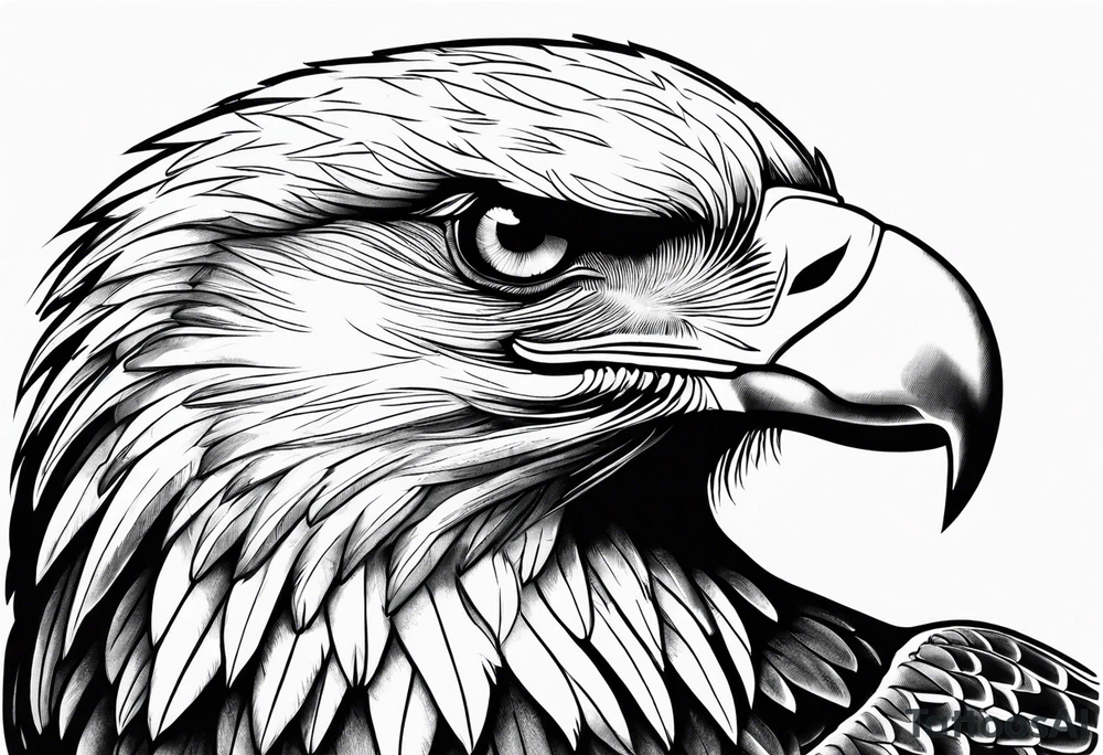 Eagle chest tattoo idea