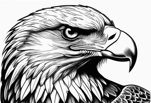 Eagle chest tattoo idea
