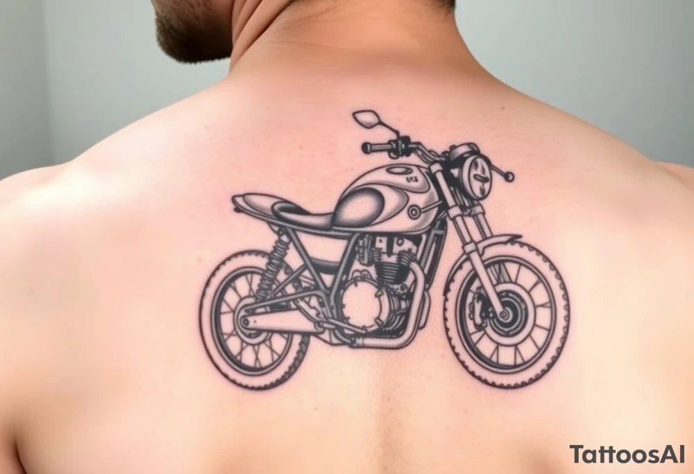 Moto avec un compteur de vitesse tattoo idea