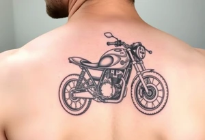 Moto avec un compteur de vitesse tattoo idea