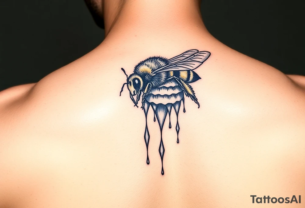 Honey bee hive dripping tattoo idea