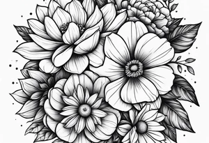 Flowers in the arm tattoo idea
