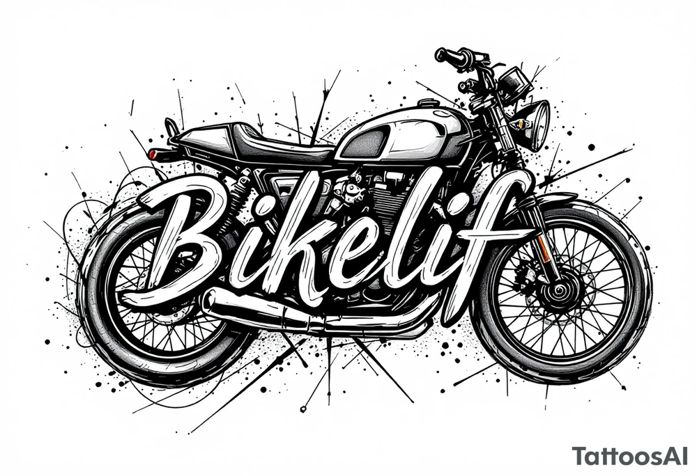 Bikelife tattoo simple text only tattoo idea