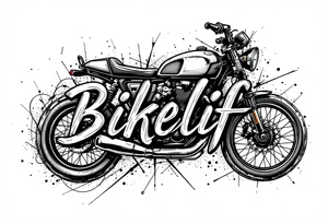 Bikelife tattoo simple text only tattoo idea