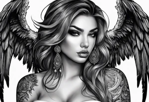 fallen angel tattoo idea