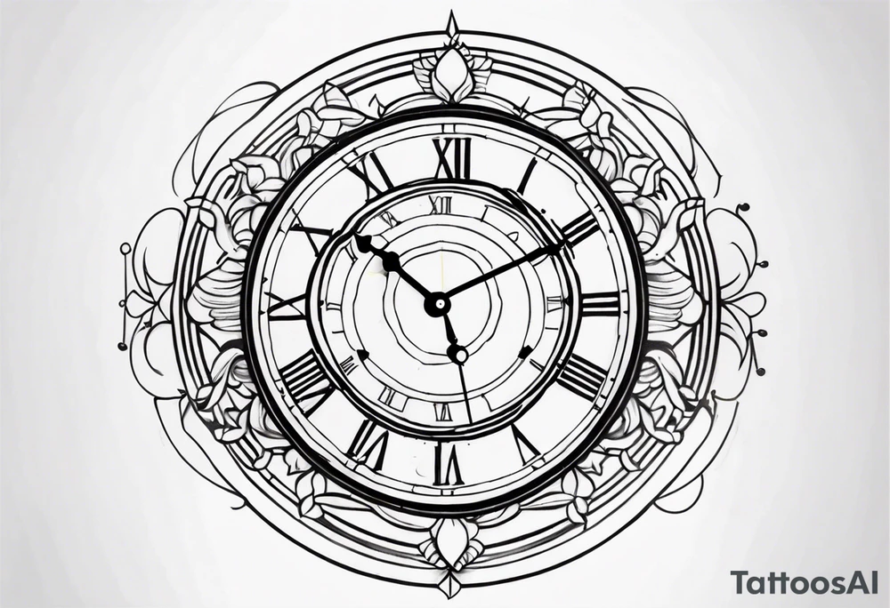 Vintage Clock Face tattoo idea