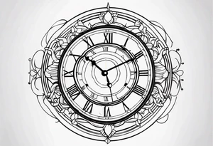 Vintage Clock Face tattoo idea