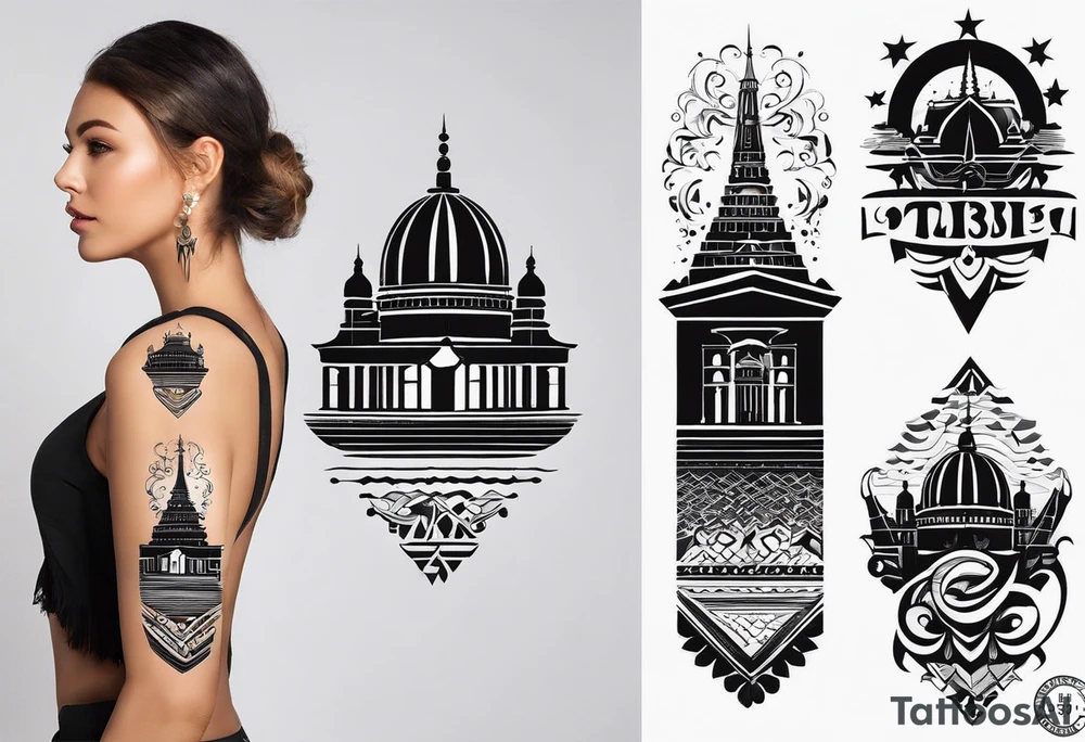 attoo-Design: “Verwobene Welten”

Inspiriert von der Insel Teneriffa und der Stadt Berlin habe ich ein einzigartiges Tattoo-Design für dich entworfen. Dieses Design symbolisiert die Verbindung zwischen diesen beiden Orten und fügt einen Hauch von medizinischem Flair hinzu.

Grundform: Teneriffa
Die Umrisse der Insel Teneriffa bilden die Basis des Tattoos. Ihre charakteristische Form wird stilisiert und elegant dargestellt.
Elemente der Stadt Berlin:
Brandenburger Tor: Das berühmte Brandenburger Tor, ein Wahrzeichen Berlins, wird in das Tattoo integriert. Es symbolisiert Geschichte, Freiheit und Einheit.
Berliner Fernsehturm: Der Fernsehturm am Alexanderplatz ist ein weiteres ikonisches Merkmal der Stadt. Er repräsentiert Modernität und Urbanität.
Äskulapstab:
Der Äskulapstab, ein Symbol der Medizin und Heilung, wird geschickt in das Design eingearbeitet. Er steht für Gesundheit und Wohlbefinden. tattoo idea