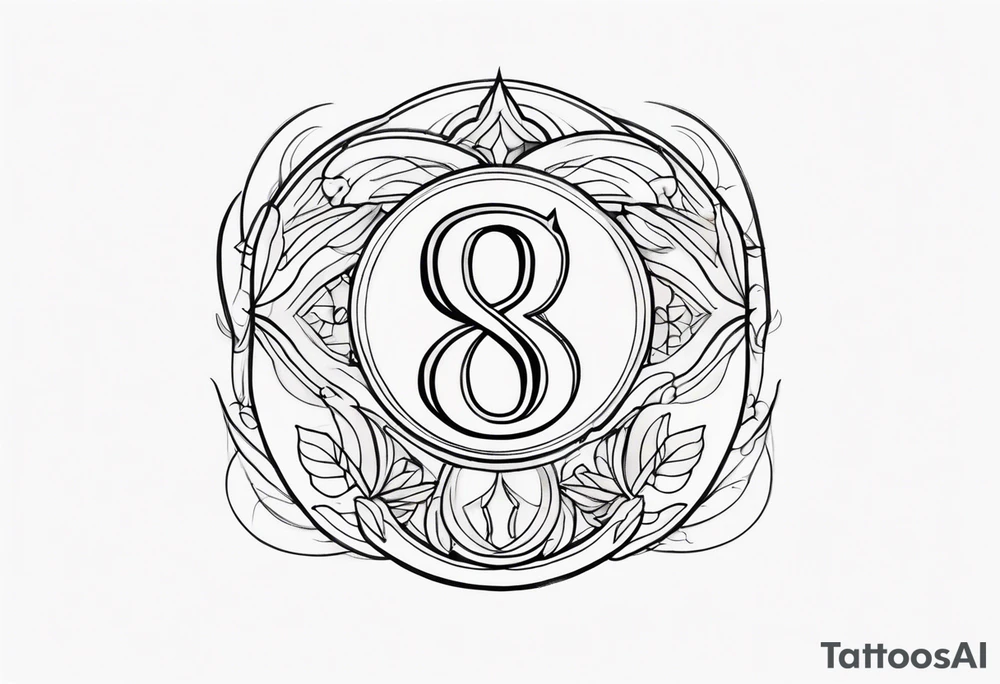 Number 8 tattoo idea