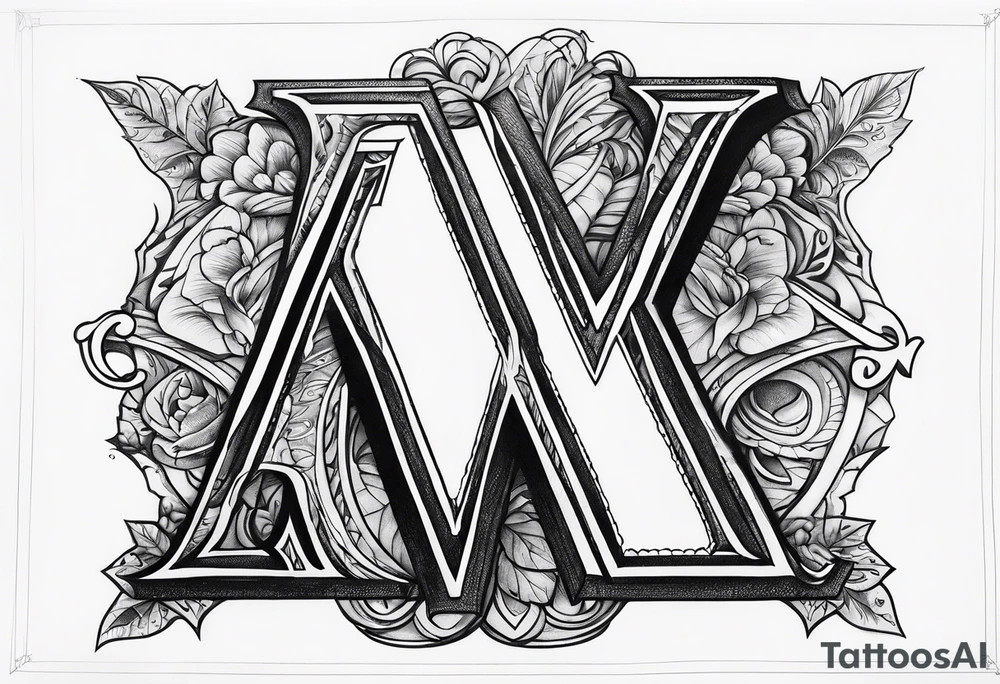the letters A W R tattoo idea