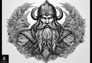 Valhalla viking  gods tattoo idea