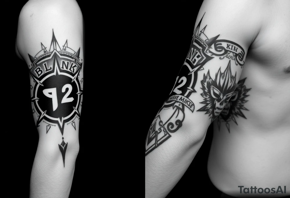 Loving rock music and logos of the following bands: Blink 182, Rise Against, Audioslave, Wolfmother tattoo idea