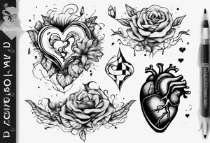 Mind and heart floating away tattoo idea