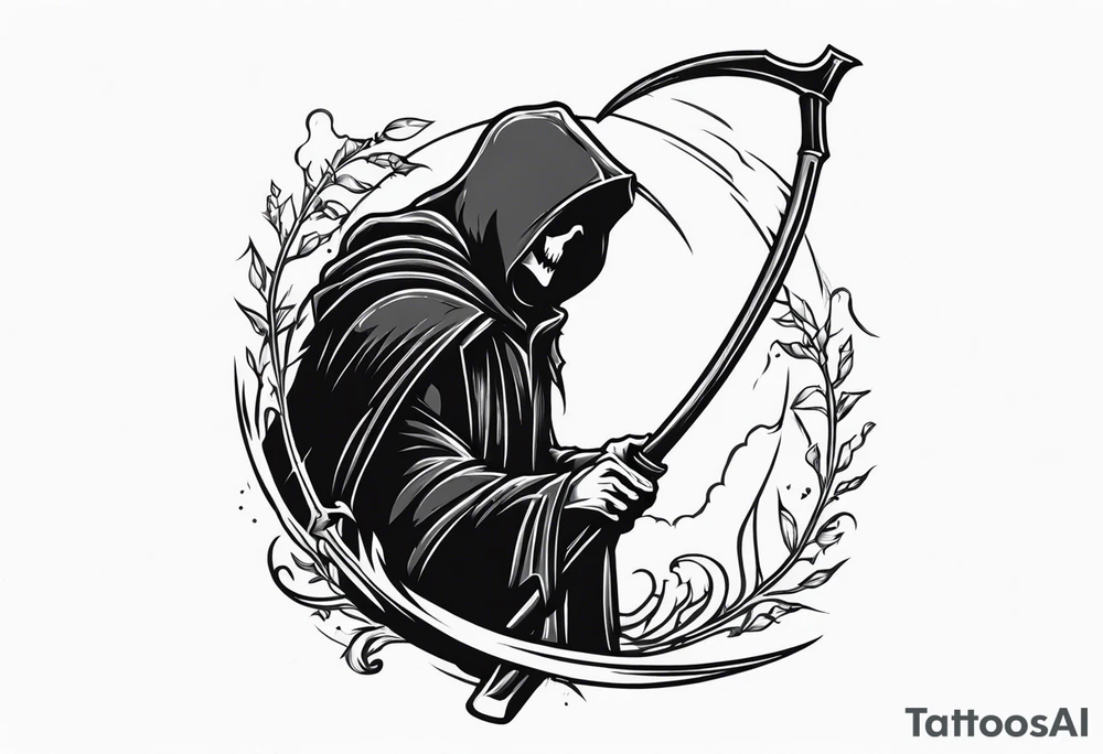 scythe grim reaper tattoo idea
