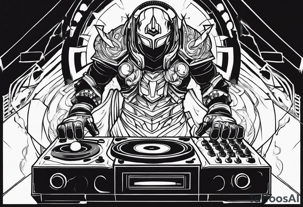 DJ WARRIOR BATTLE tattoo idea