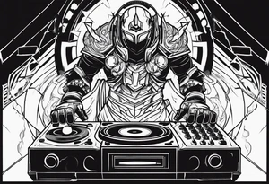 DJ WARRIOR BATTLE tattoo idea