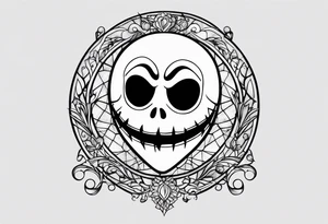 jack skellington minimalist tattoo tattoo idea