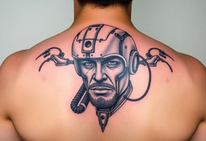 Детализированный гладиатор с автоматом tattoo idea