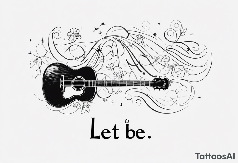 The Beatles song lyric “let it be”for my nana violet who passed away tattoo idea