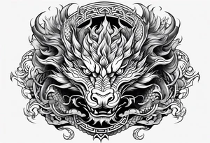 Chinese dragon on arm tattoo idea