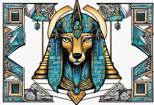 Scales of Anubis tattoo idea