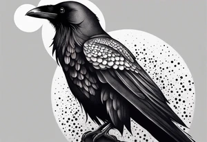 tall Raven tattoo idea