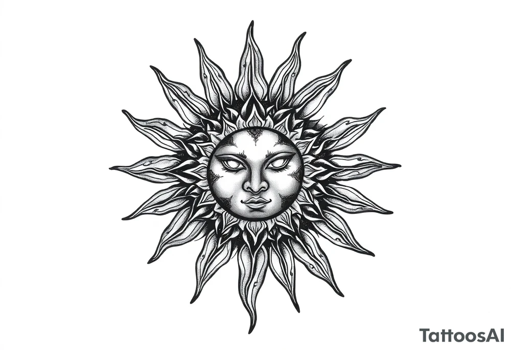 Sun tattoo idea