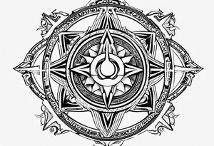 Jedi order symbol between carpe diem writing tattoo idea