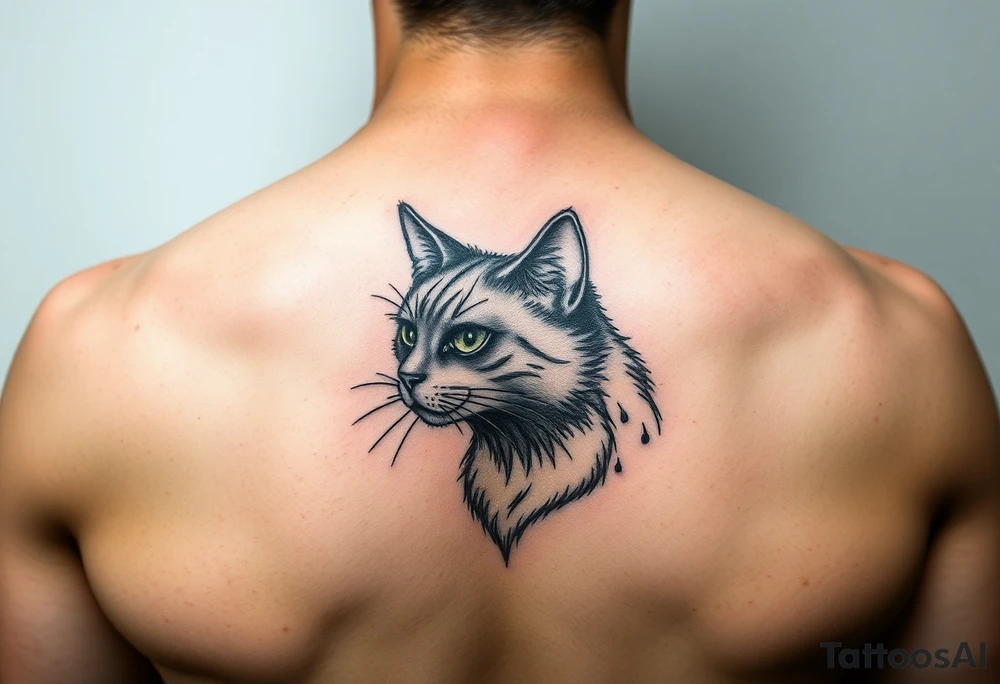black cat tattoo idea
